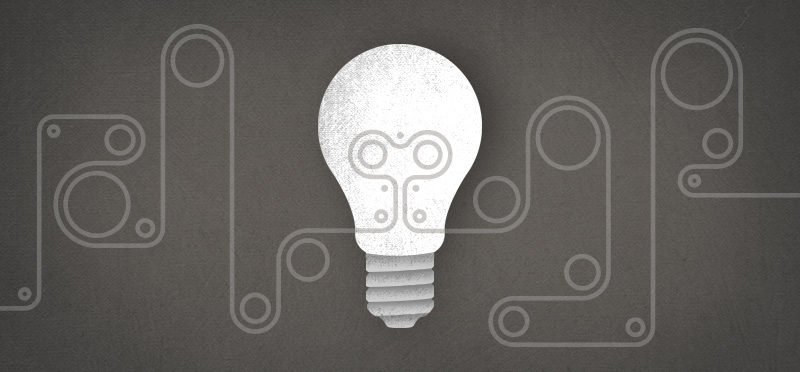 Conveyor belt running through lightbulb